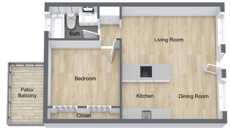 Riviera-1-BD-1-BA-FloorPlan